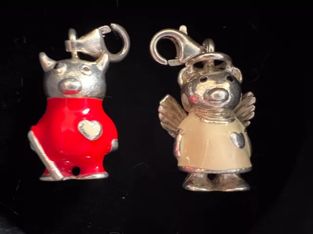 Thomas Sabo Angel Bear And Demon Bear Charms