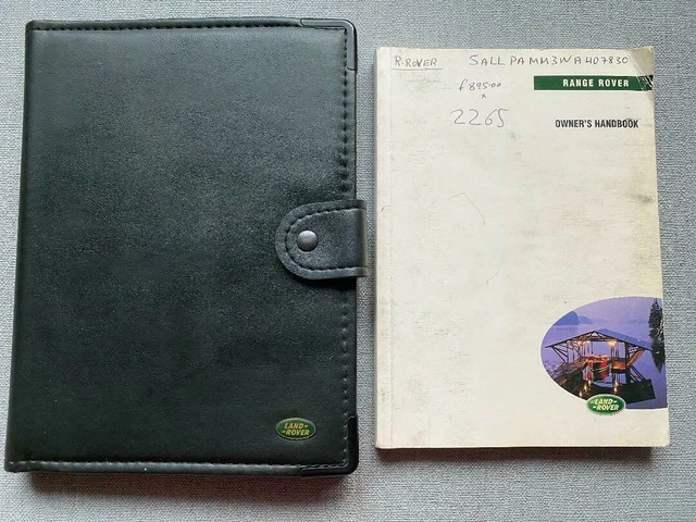 Manuale E Portafoglio Proprietari Range Rover 1997.