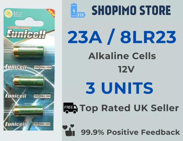 3 x 8LR23 8LR932 23AE 12v Batteries Doorbell Chime Alkaline Eunicell Battery New