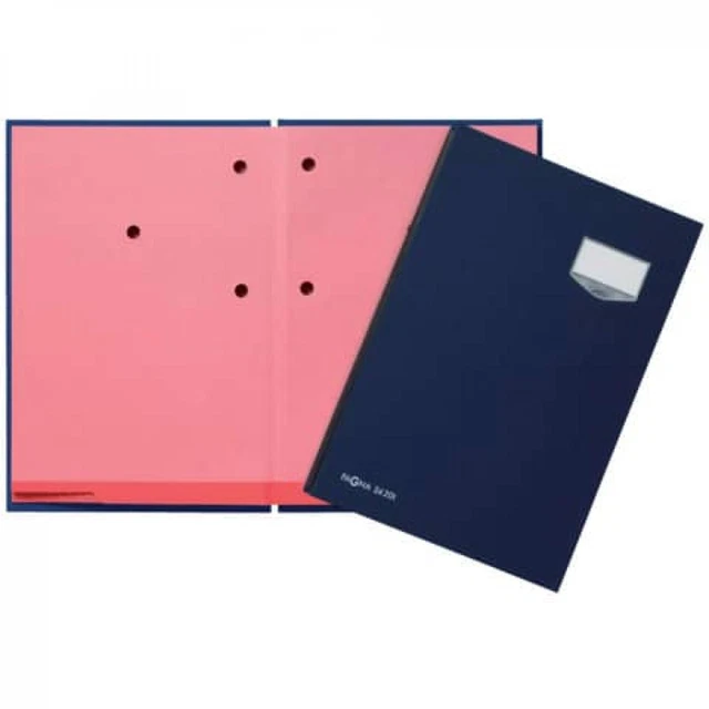 PAGNA Unterschriftsmappe DE LUXE Stoffeinband 20 Fä blau 24201-02 (4013951000933