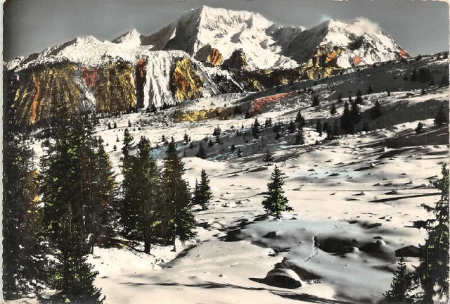COURCHEVEL - vue sur la Dent du Villard - le Grand Bec et la Grande Casse