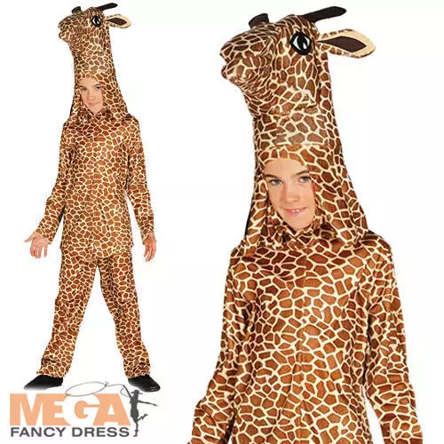 Giraffe Kids Fancy Dress Safari Zoo Animal Boys Girls World Book Day Costume