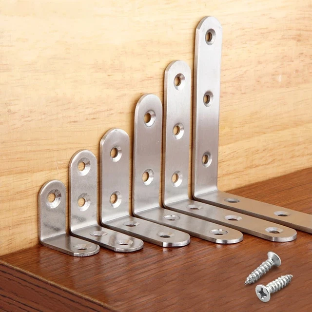 Connettore angolare in acciaio inox a forma di L - versatile da utilizzare in casa e in fabbrica