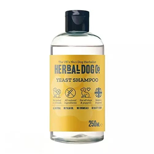 Herbal Dog Co Natural Dog Shampoo - Yeast, 250ml - Hypoallergenic Dog