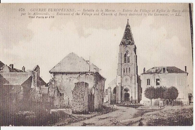 CPA 77 BRIE Env Meaux Claye-Souilly BARCY Village Entrance BATTLE OF THE MARNE