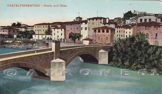 FIRENZE CASTELFIORENTINO 02 PONTE Fiume ELSA Cartolina (viaggiata ?)