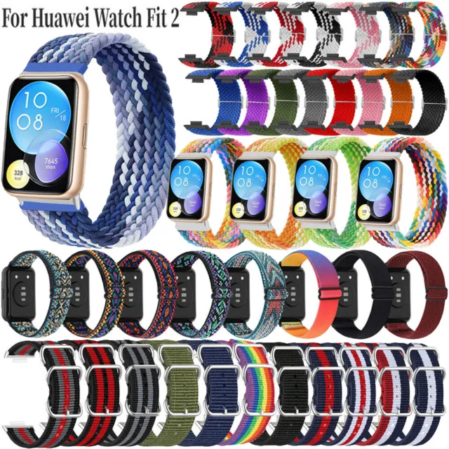 Geflochten Braided Nylon Solo Armband für Huawei Watch Fit 2 Smart Watch Strap