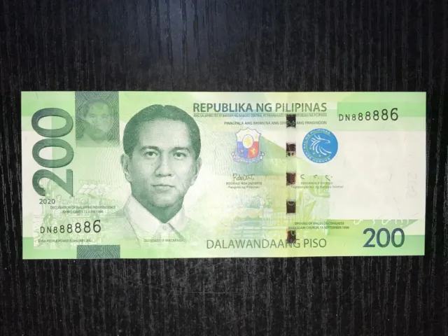 Philippines NGC 2020 200 Pesos Semi-Solid Banknote (DN888886)