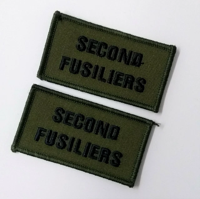 GENUINE BRITISH ARMY RRF 2nd Fusiliers OD Green TRF Badge Patch x 2 New ...