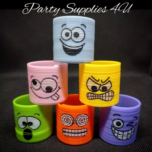 3pk Mini Funny Faces Slinky Stocking/fidget borsa/fidget/bambini/molle/Emoji