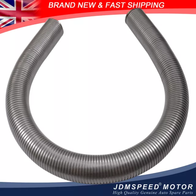 55mm 2.16" Flexible Polylock Exhaust Pipe Stainless Steel Flexi Tube 1 Metre