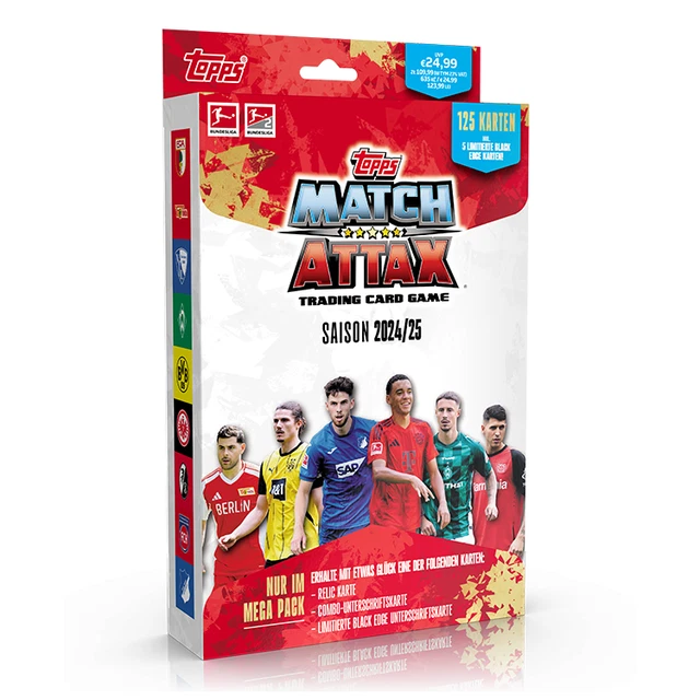 Topps Match Attax Bundesliga 2025/26 Mini Tin Box + Collect-it Hüllen - Sammelkarten Set