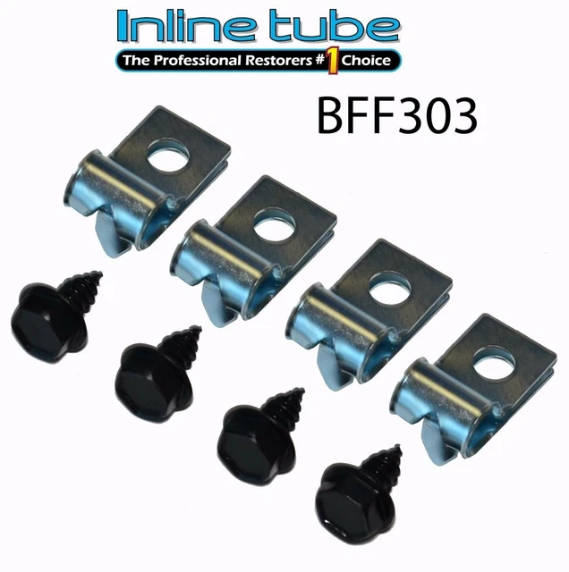 70 Buick Full Size 3/8 Fuel Line No Return Tube Clips Clamp Bracket Set Bff303