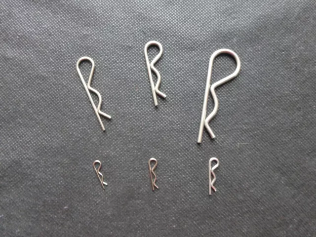 R CLIPS HITCH PINS STAINLESS STEEL 1mm 1.2mm 1.5mm 2mm 2.5mm 3mm Quality UK Made