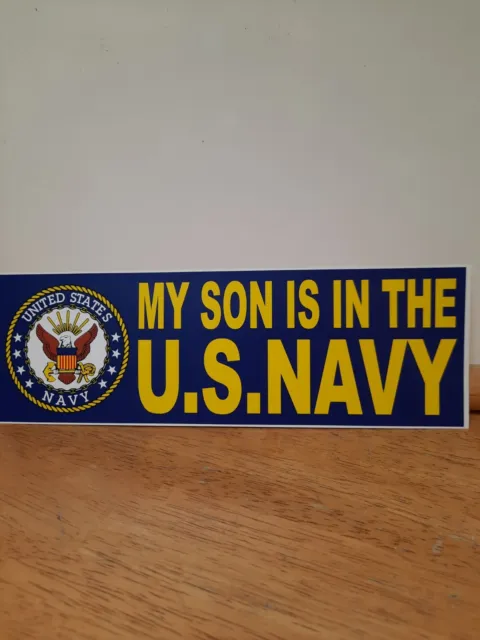 My Son Is In The U.S. Navy Bumper Sticker United States Military