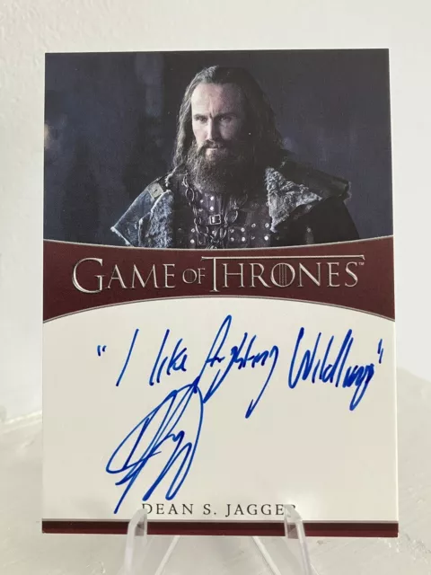 Rittenhouse Game Of Thrones Dean S. Jagger As Smalljon Umber Auto Card