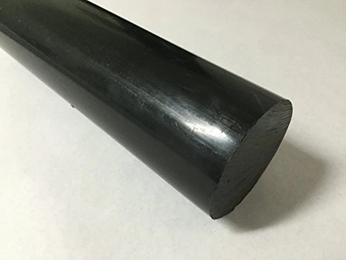 Acetal Copolymer Plastic Round Rod 2" Diameter 12" Length - Black Color						...