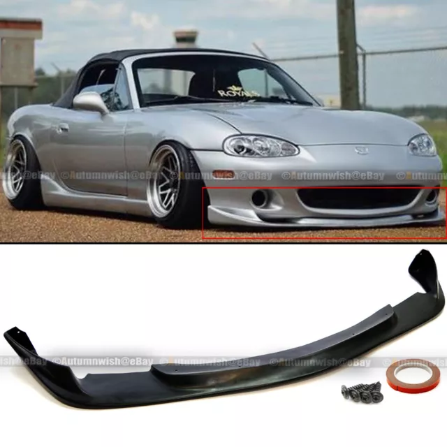 Fits 01-05 Mazda Miata MX-5 Coupe Convertible GV Style Front Bumper Lip Spoiler