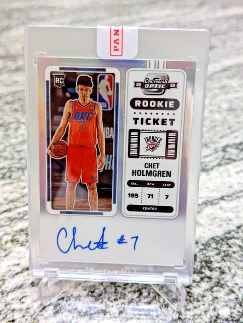 2022-23 Contenders Optic Chet Holmgren Rookie Ticket Auto Silver Thunder RC