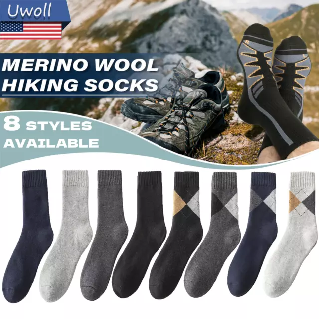 Mens Heavy Duty Winter Warm Thermal Wool Heated Work Crew Boots Socks US