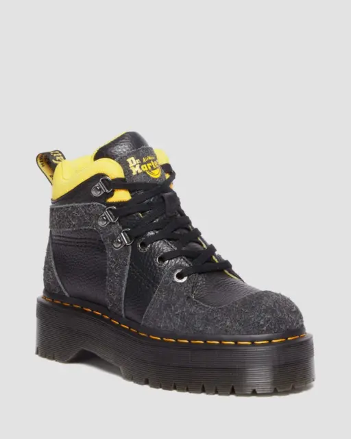 NIB*Womens*Dr. Martens*Zuma Leather and Suede Hiker*5-11*Black Yellow*Doc Marten