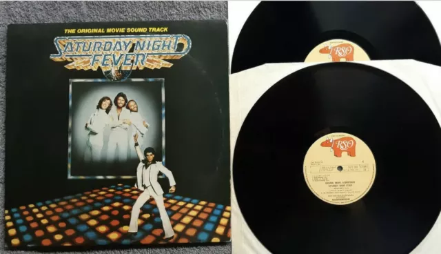 Saturday Night Fever Soundtrack Double Vinyl LP 1977 RSO VG+ Original