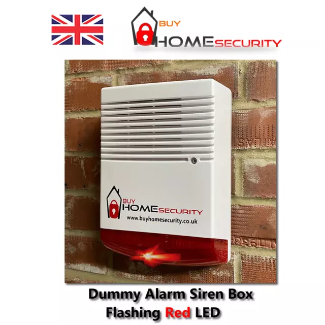 Alarma antirrobo LED rojo intermitente caja sirena Inc fijaciones de pared opciones de batería