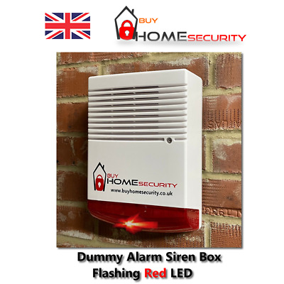 Intermitente LED Rojo Caja de sirena de alarma de maniquí Antirrobo opciones de batería de pared Fijaciones Inc