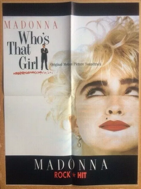 MADONNA Original Vintage French Rock Hit Magazine Double-sided Poster 1987