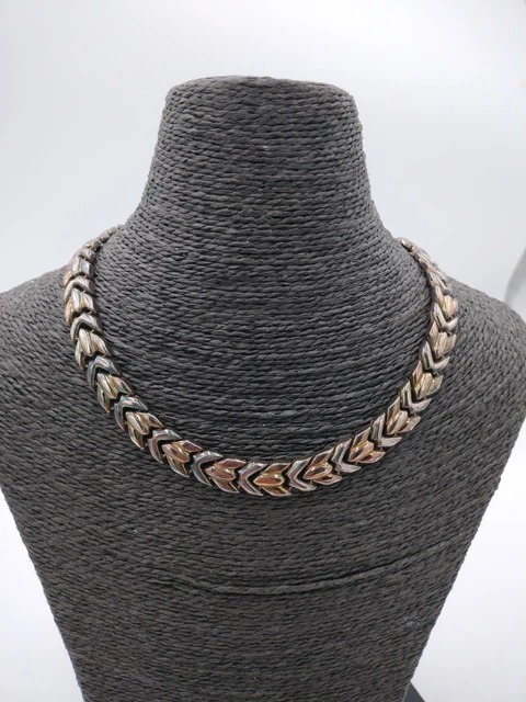 Collier Ancien En Argent Sterling Filigrane Avec Améthyste - Début 1900 - Bijou Vintage - Occasion