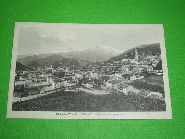 Cartolina Clusone - Panorama generale 1937