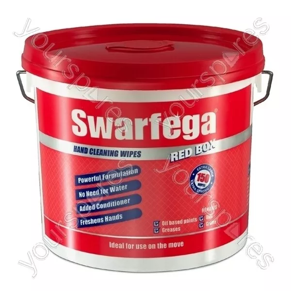 Swarfega Heavy-Duty Wipes for Oil &amp; Grease - Tub of 150