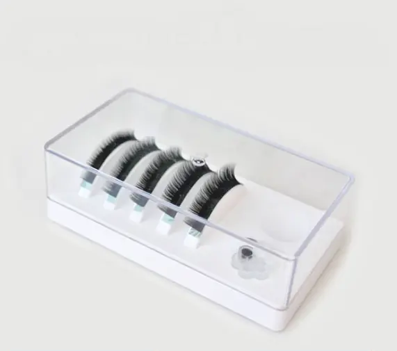 Glue Pallet Holder Acrylic Storage box with Lid Eyelash Extensions Covered Tray