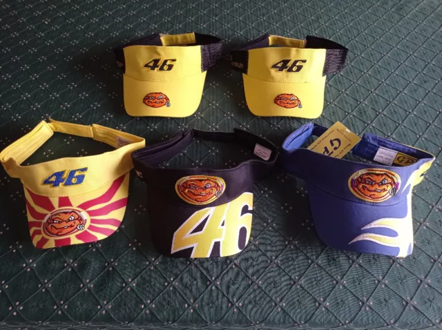 Lotto 5x Vintage Visiera Cappello Valentino Rossi #46 Cappellino Motogp Moto gp
