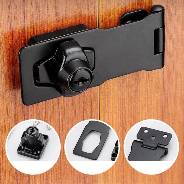 3" Locking Hasp and Staple with Keys Padlock Garage Lock Cupboard Shed/