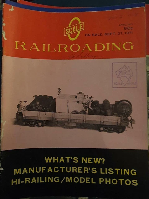 Scale Riders Magazine SCALE RAILROADING MAGAZINE Sept 1971 Good condition EUR 9,52 - PicClick FR