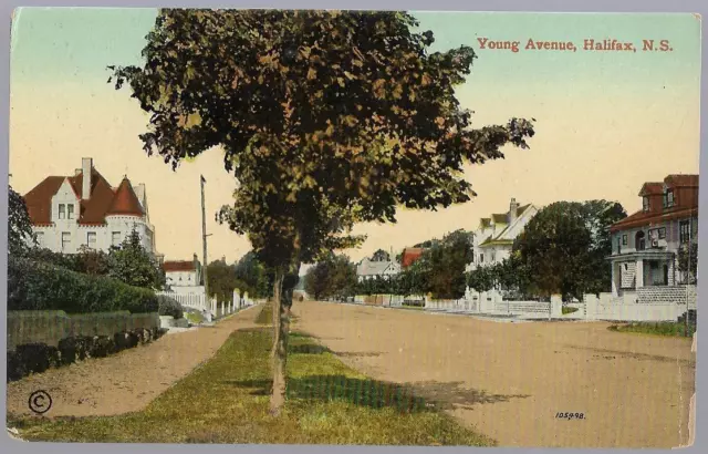 pk84071:Postcard-Vintage View of Young Avenue,Halifax,Nova Scotia