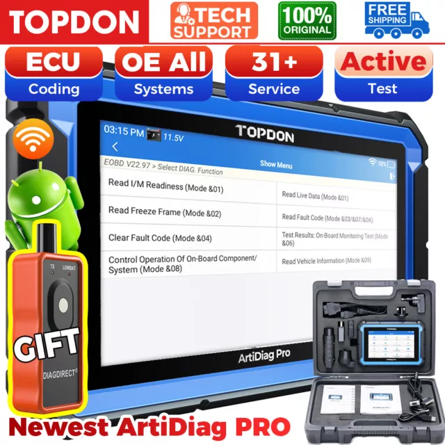 2024 TOPDON ArtiDiag PRO Car Diagnostic OBD2 Code Scanner Full System ECU Coding