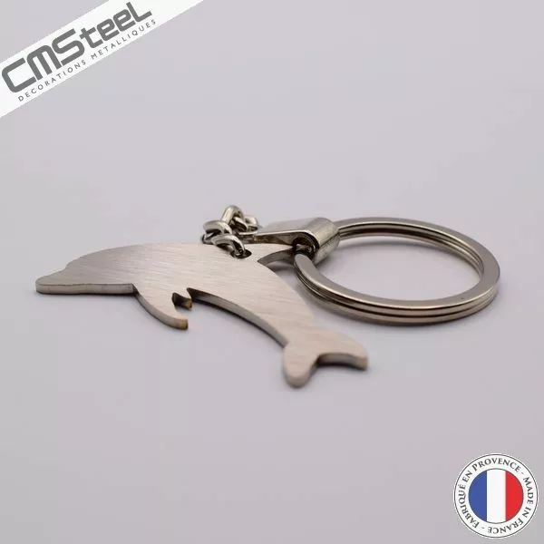 Porte clés Dauphin en Inox