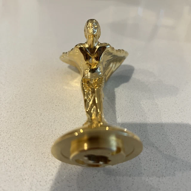 GENUINE ROLLS ROYCE Spirit Of Ecstasy Flying Lady 24c Gold Plated ...