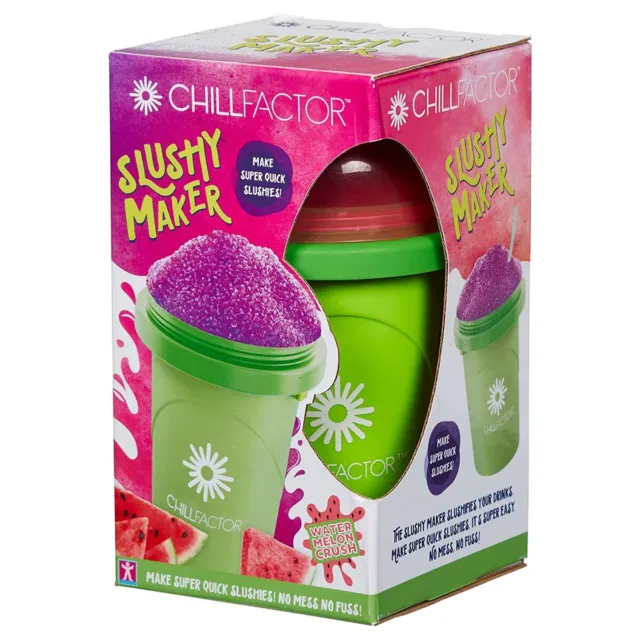 Chillfactor Slushy Maker Watermelon Crush Reusable Homemade Slushies Squeeze Cup