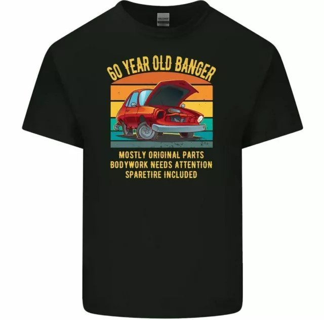 60th Birthday T-Shirt 1964 Mens Funny OLD BANGER Car 60 Year Old Gift Tee Top