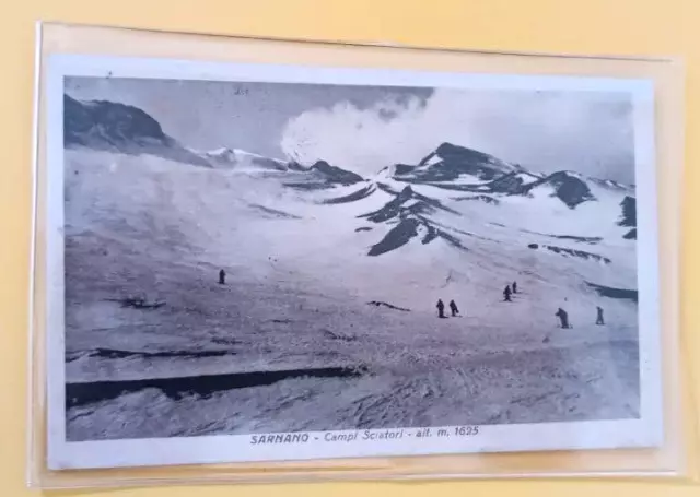Cartolina Antica Sarnano Campi Sciatori  Viagg Francob