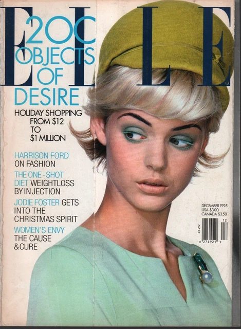 ELLE FASHION MAGAZINE December 1995 Harrison Ford Jodie Foster