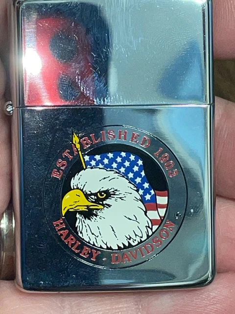 Zippo Lighter Apr 1991 Harley Davidson Established 1903 Eagle D VII Unfired