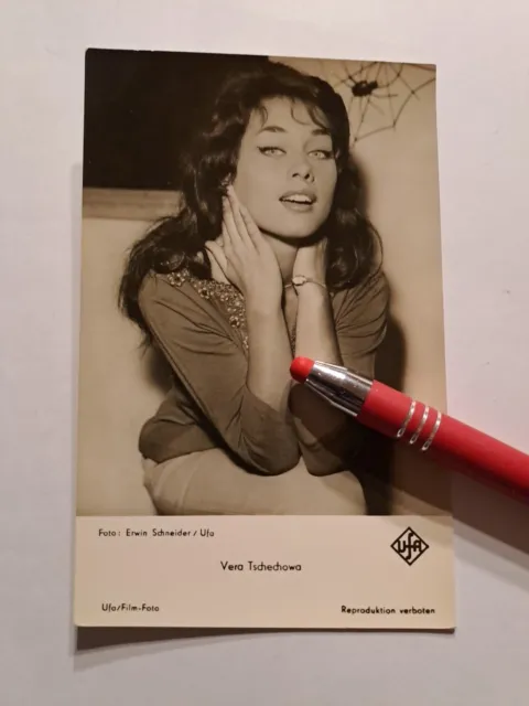 Vera Tschechowa, alte Autogramm/Starpostkarte, UfA, 50/60er Jahre