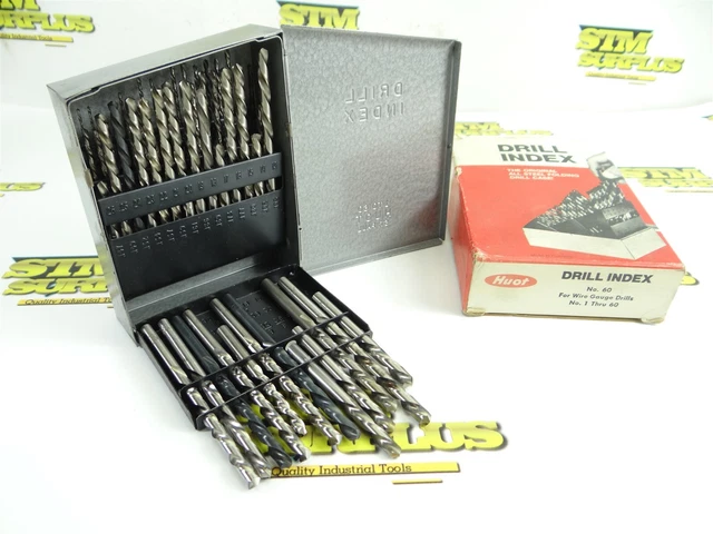 Almost Complete! New! Huot Left Hand Drill Index #1 To #60 With New Drills