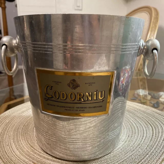 Codorniu  wine aluminum champagne bucket  Vintage Product Of Spain Gorgeous