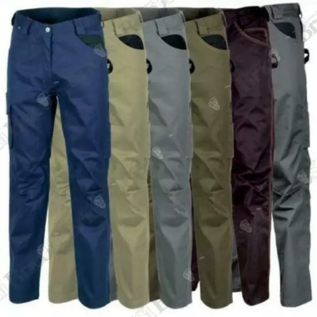 Pantaloni pantalone uomo da lavoro 4 stagioni ergonomico multitasche Cofra DRILL