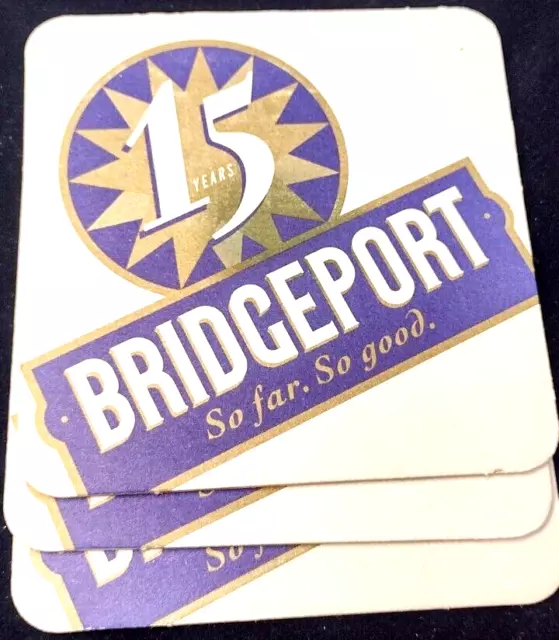 Lot 3 Coasters Bridgeport Brewery Portland Oregon 15 Year Anniversary Appx 4"